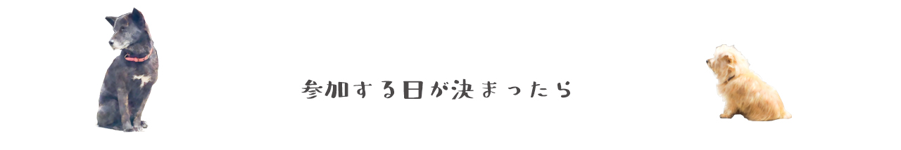 参加する日が決まったら